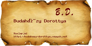 Budaházy Dorottya névjegykártya
