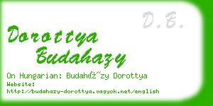 dorottya budahazy business card